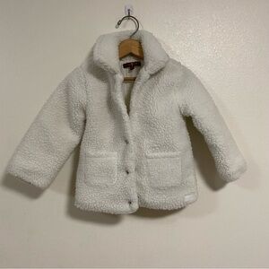 7 for All Mankind Jacket Kids 3T White Teddy Sherpa Coat Jacket